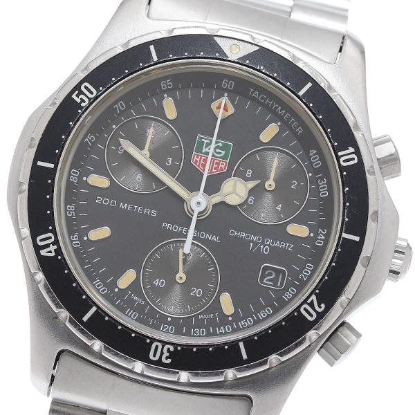 タグホイヤー TAG HEUER 570.206 プロフェッショナル デイト クロノグラフ クォーツ メンズ 保証書付き_979150