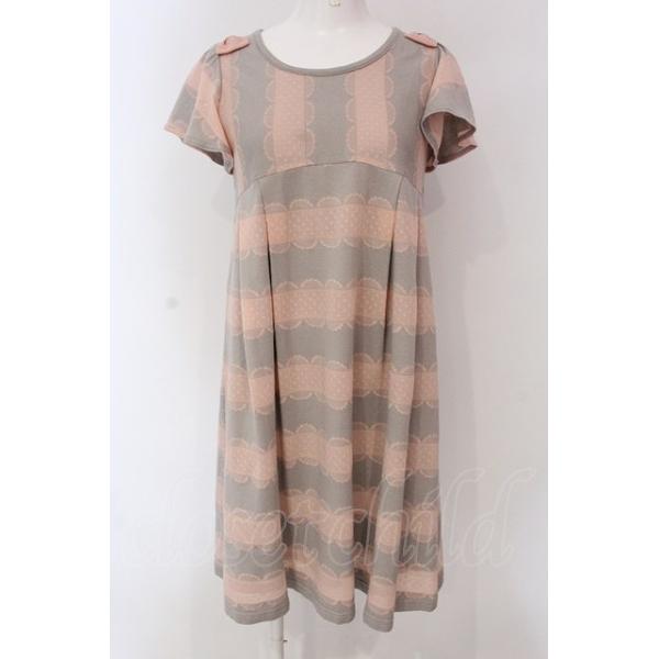 SALE】Emily Temple cute / スカラップレースジャガードワンピース 