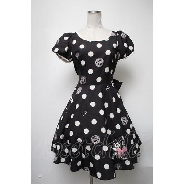 Secret Honey / フィガロ&ミニーワンピース 黒 S-25-02-25-061-CA-OP