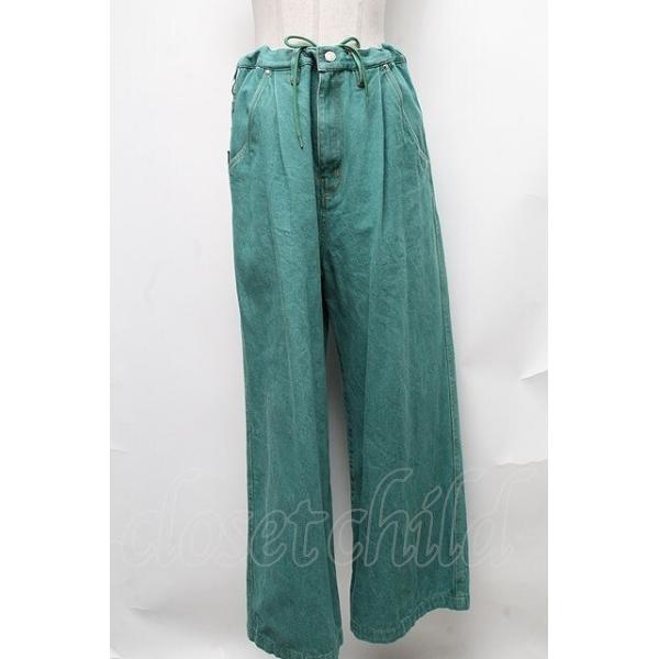 SALE】MILKBOY / ZIPPED DENIMパンツ グリーン S-24-12-27-080-MB-PA