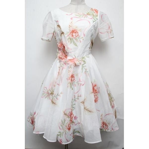 Secret Honey / ブーケリボン ドレス（美女と野獣ver.) 白 S-25-03-22