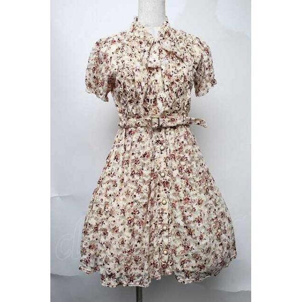 LIZ LISA / 花柄ニットレースワンピース オフ S-25-08-11-020-LO-AC-AS