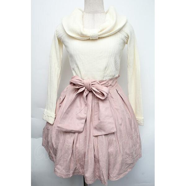 LIZ LISA / ニット切替ワンピース オフxピンク S-25-11-24-031-LO-OP