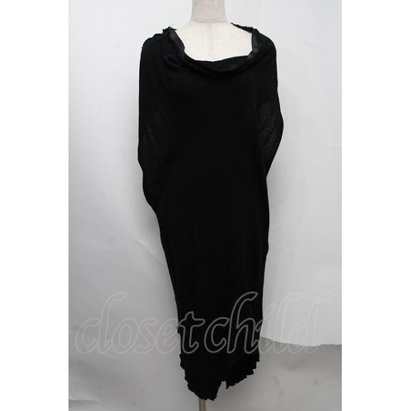alice auaaカットソー　サイズ1 alice auaa / ドレープネックコットンカットソー 1 黒 S-25-07