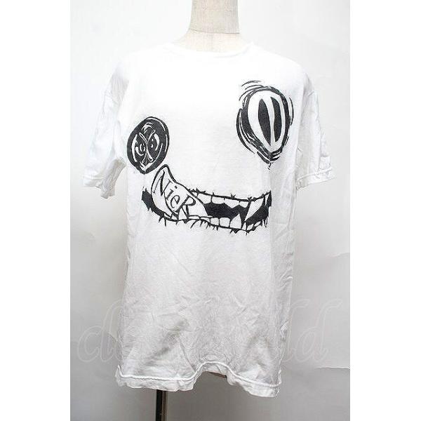 NieR CLOTHING / プリントTシャツ 白 S-25-08-26-010-PU-TO-HR-ZT355