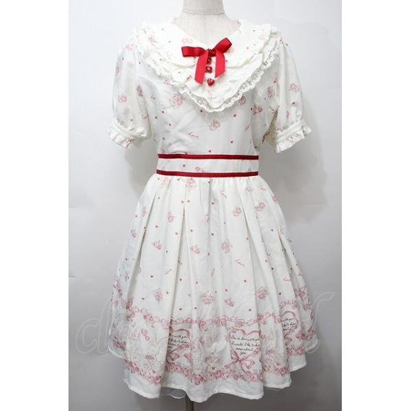 LIZ LISA / ラブレターラビット柄ワンピース オフ S-25-10-12-034-LO