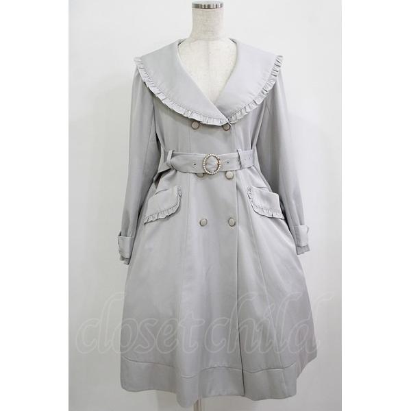 Amavel / Romantiqueフリルトレンチコート（ミドル丈） Free サックス