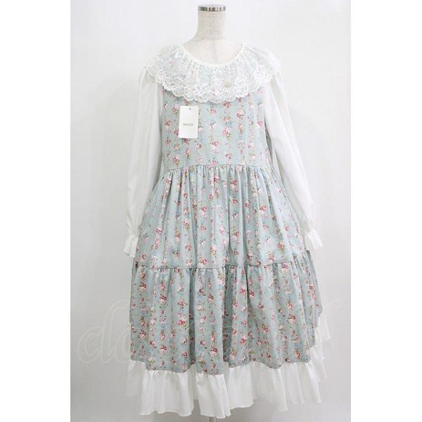marcHenTica / フレアローズワンピース ハーフエルフ サックス H-25-09