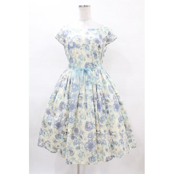 NO.S PROJECT / サマーワンピース M アイボリー/ブルー H-24-08-23-008  