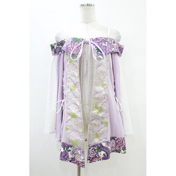 Qutie Frash / オフショルカーデ パープル H-25-10-01-017-QU-TO-KB-ZH