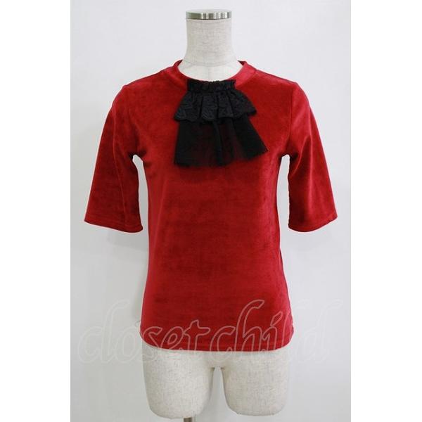 MR corset / レースジャボ風トップス 赤 H-26-01-04-079-PU-TO-KB