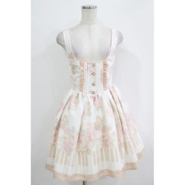 LIZ LISA / ピアノ柄ジャンスカ Free オフ/ベージュ H-25-11-02-1035