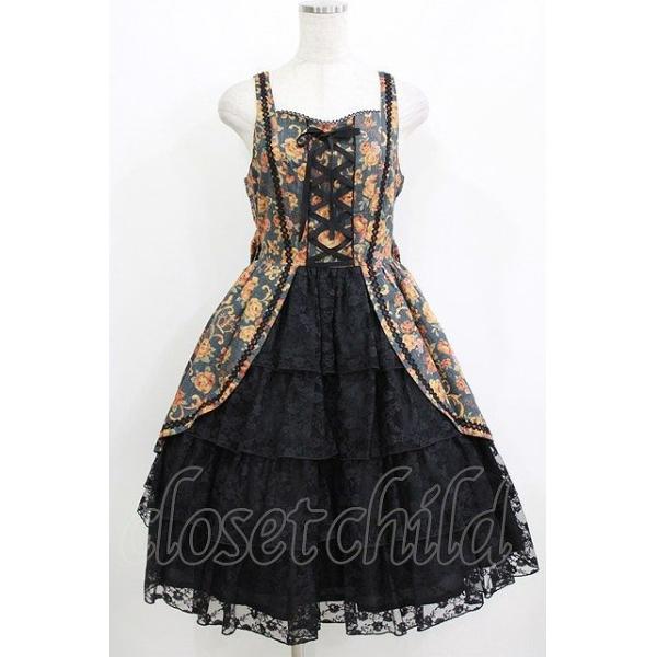 【新品/未使用】メタモルフォーゼ　ゴブラン風くまちゃん　レースアップフリルjsk metamorphose / ゴブラン風くまちゃんレースアップフリルジャンパー