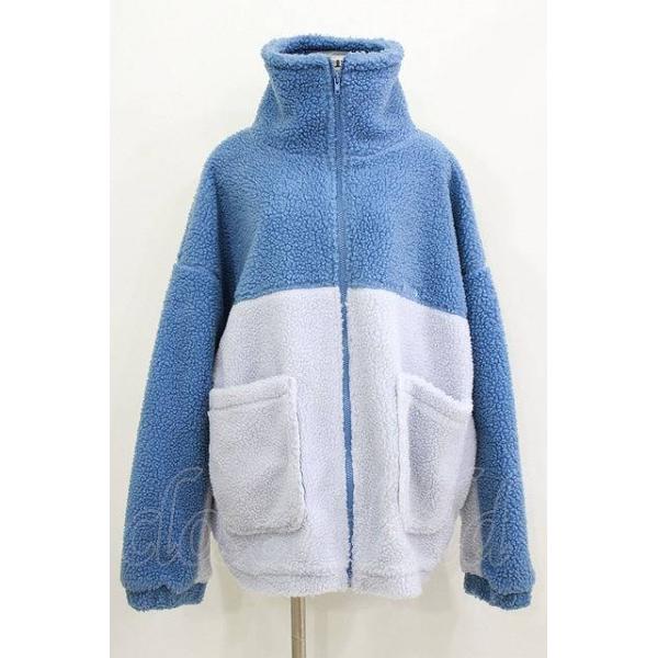 Whinny / もこもこパラダイスアウター サックス H-26-03-25-016-PU-CO