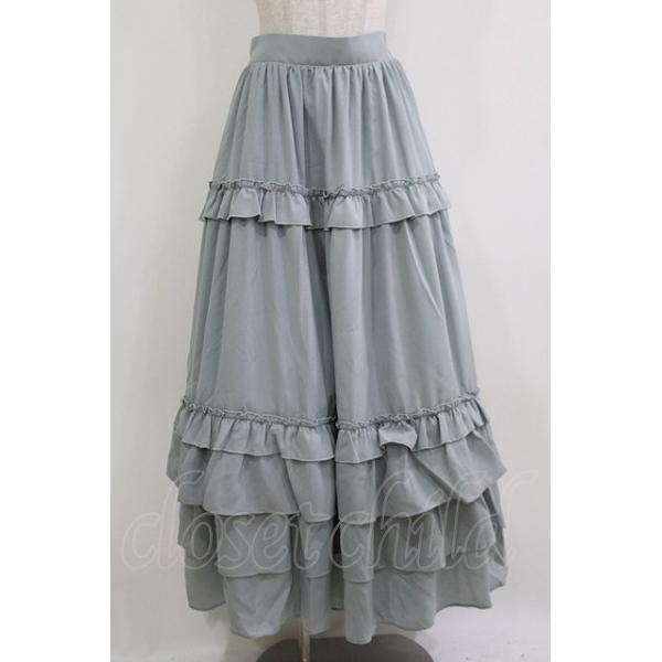 axes femme kawaii / ロマンティックフリルスカート M ミント H-26-07