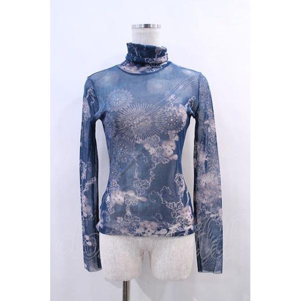 美品◎Jean Paul Gaultier パワーネットカットソー フリル 花柄 closetchild-