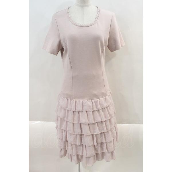 【美品】PINK HOUSE ブラック ティアードワンピース 半袖 ローンティアードワンピース｜ピンクハウスオフィシャル