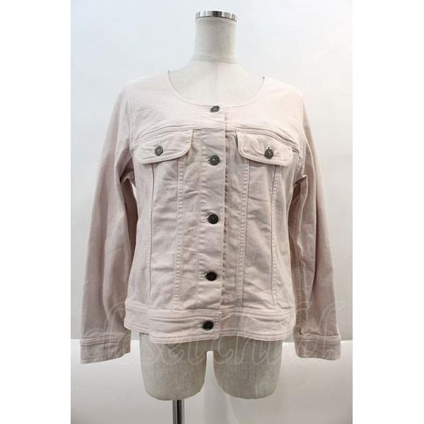 PINK HOUSE / ノーカラーデニムジャケット 4(L) ベビーピンク I-24-09