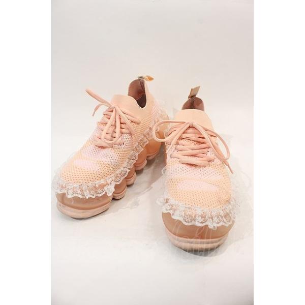 mikiosakabe ミキオサカベ Jewelry PINK 24cm MIKIOSAKABE / New “Jewelry” Shoes Tarte lace UK5.5 Nude Pink I-24