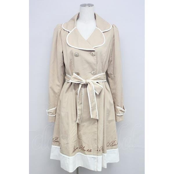 SALE】Amavel / リボンボタンコート ベージュ T-24-12-18-019-CA-CO-SA