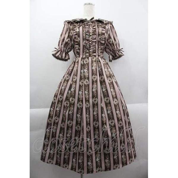 axesfemme kawaii ＲｏｓｙＢｅａｒ柄ワンピース axes femme Kawaii / RosyBear柄ワンピース M ブラウン I-25-03-23-070