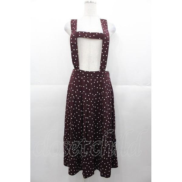 Jane Marple Dans Le Salon / ドットサス付きスカート ボルドーX白 I