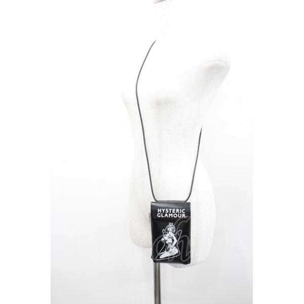 ヒステリックグラマー　スマホショルダーブラック HYSTERIC GLAMOUR / スマホショルダー 黒 I-26-02-18-120-PU-ZA-TE
