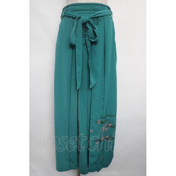 Ozz oneste / レイヤード入袴風ロングスカート グリーン Y-24-05-25