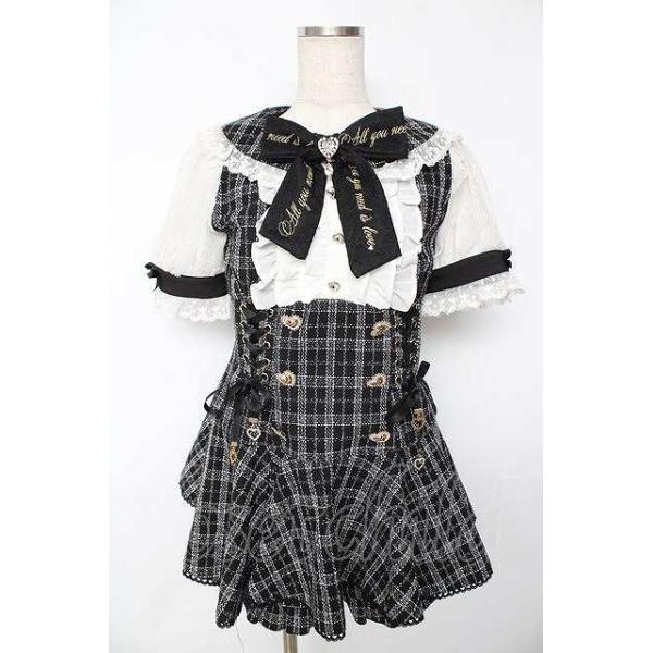 LIZ LISA / メッセージリボンツイードセットアップ 0 黒 Y-25-11-24