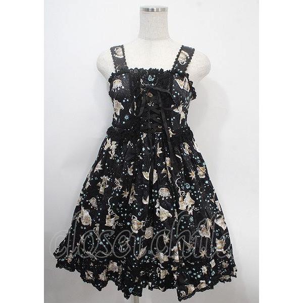 ALICE and the PIRATES】黒 ひざ丈ジャンパースカート