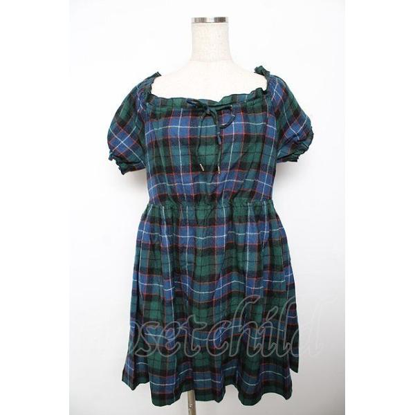 Jane Marple / タータンチェックワンピース M グリーン Y-25-11-21-103