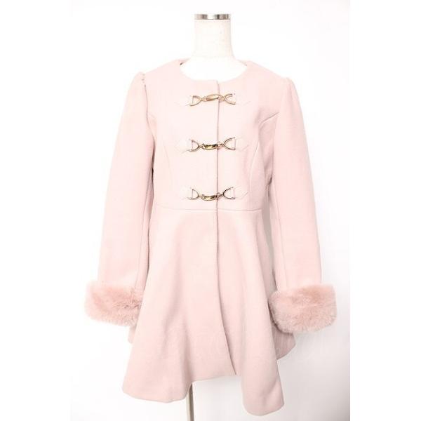 evelyn ビジューポンチョコート　ピンク evelyn / ビット付きフレアコート M ピンク Y-25-12-23-132-LO-CO-SZ