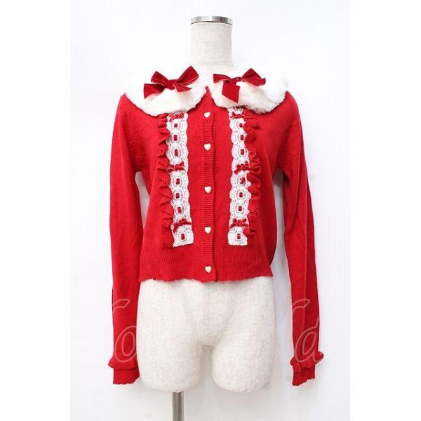 LIZ LISA / 襟付ファーカーディガン 0 アカ Y-25-09-29-170-LO-TO-SZ