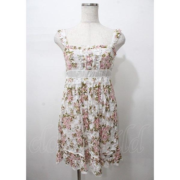 LIZ LISA / 花レースキャミワンピース 0 白 Y-25-07-22-016-LO-OP-SZ