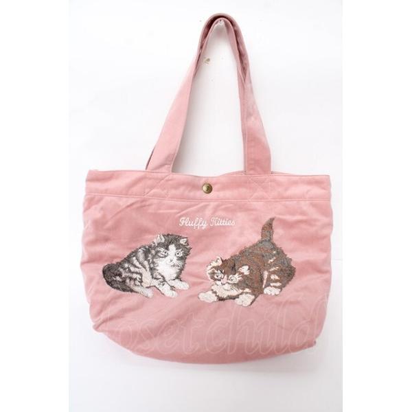 PINK HOUSE / キティーズ・ブラザーズ刺繍スエードバッグ F ピンク Y