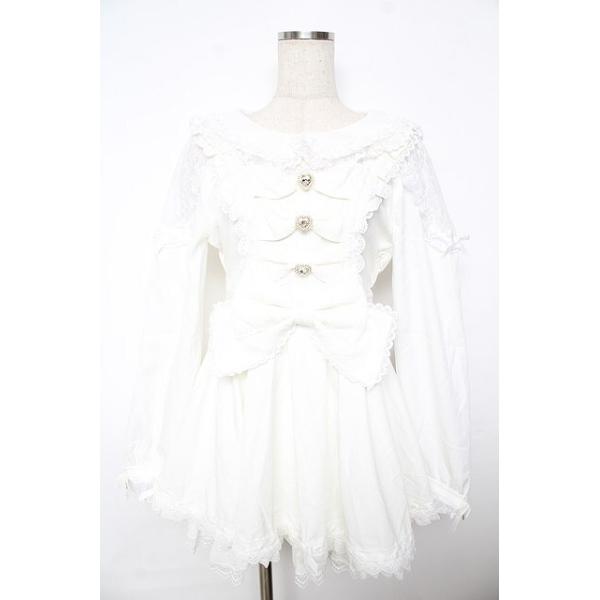 LIZ LISA / トリプルリボンフリルセットアップ 0 白 Y-25-11-22-226-LO