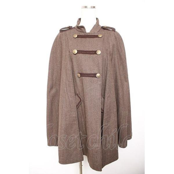 axes femme / ナポレオンマント風コート ブラウン Y-26-01-22-140-AX