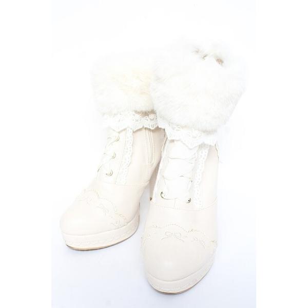 LIZ LISA / Many Wayファーショートブーツ 2 ホワイト Y-26-01-31-042
