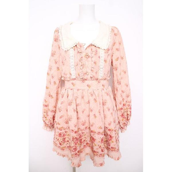 LIZLISA リボン付き ドット柄キャミワンピース ピンク レア 希少品 平成 LIZLISA リボン付き ドット柄キャミワンピース ピンク レア 希少品