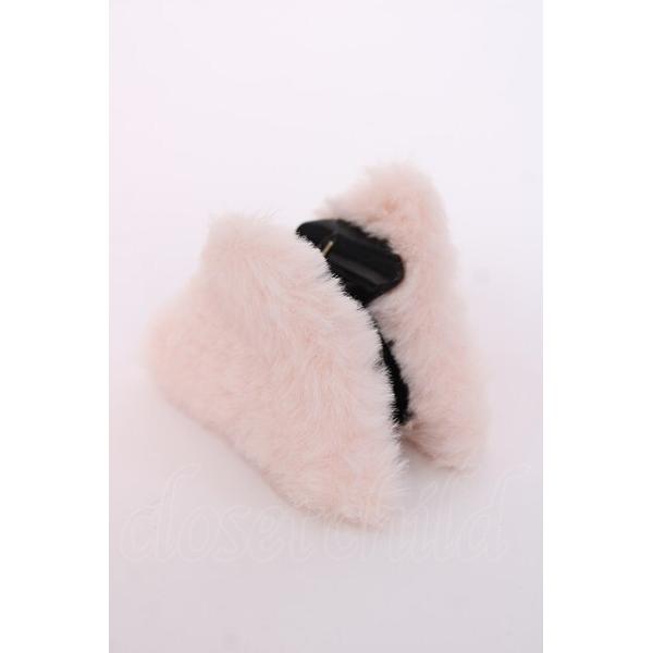 axes femme / ファー三角ヘアクリップ  アワピンク Y-26-08-06-003-AX-AC-SZ-ZY