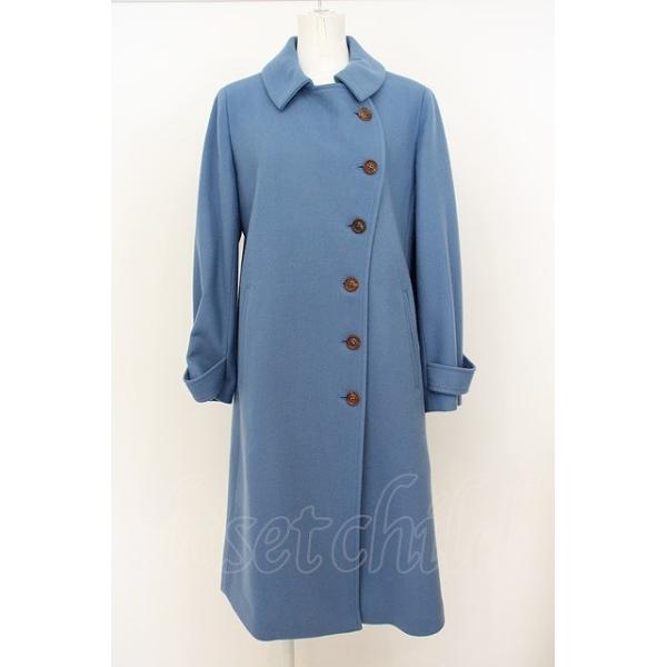 Jane Marple / ソフトメルトンのライディングコート M ブルー O-24-01