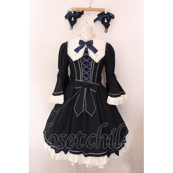metamorphose / 乙女の祈りシスターワンピースセット ネイビー×シロ O