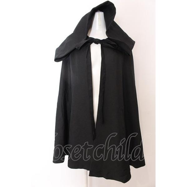 ATELIER BOZ / フード付きミニマント ブラック×ネイビー O-25-03-12