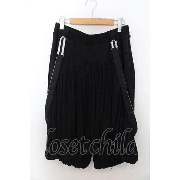 ALGONQUINS / ストライプ&ドットハーフバルーンパンツ ブラック無地 O