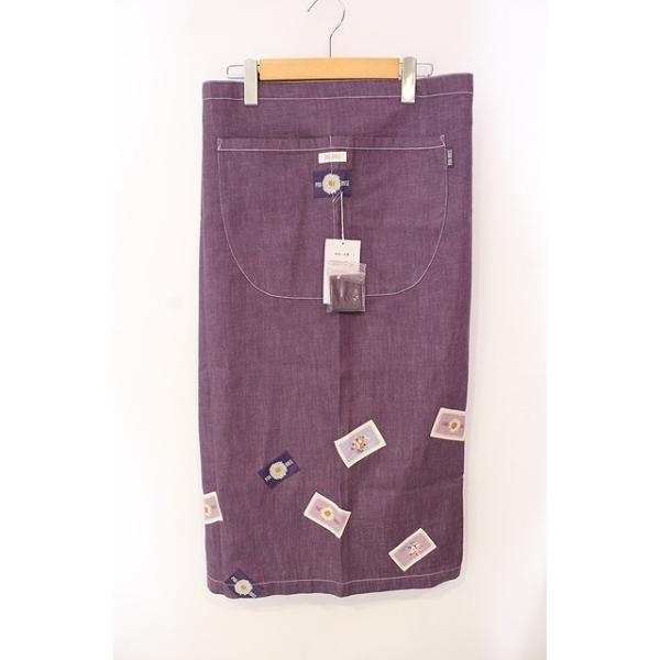 PINK HOUSE / ワッペン使いエプロン パープル O-25-08-13-003-LO-SK-OW