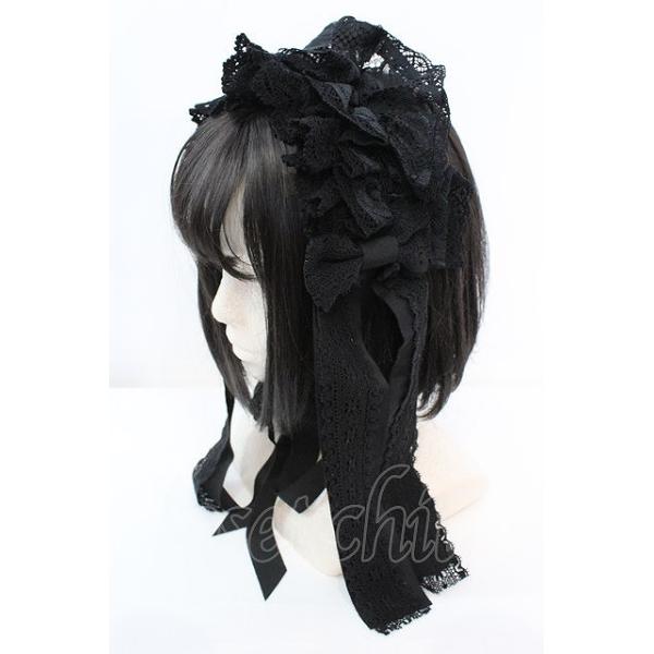 SALE】ALICE and the PIRATES / ネフィラロングヘッドドレス クロ O-25