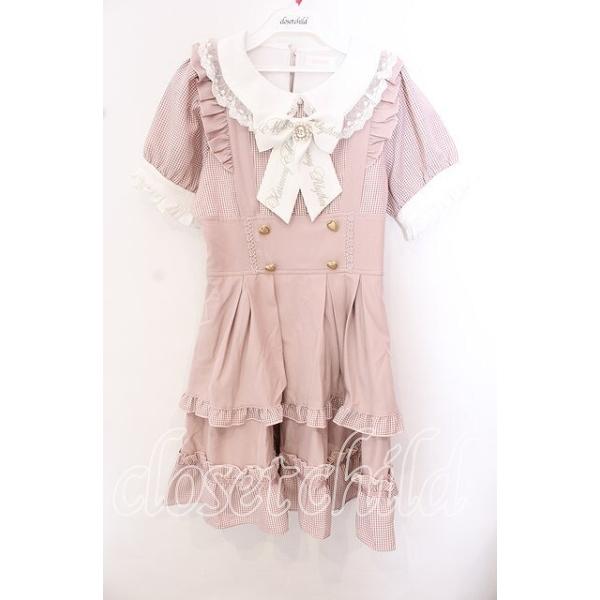 LIZLISA ストロベリーレースギンガムワンピース ピンク LIZLISA ストロベリーレースギンガムワンピース ピンク LIZLISA