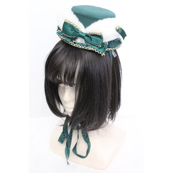 Angelic Pretty / Merry BunnyミニHat グリーン O-25-11-07-1012-AP-AC