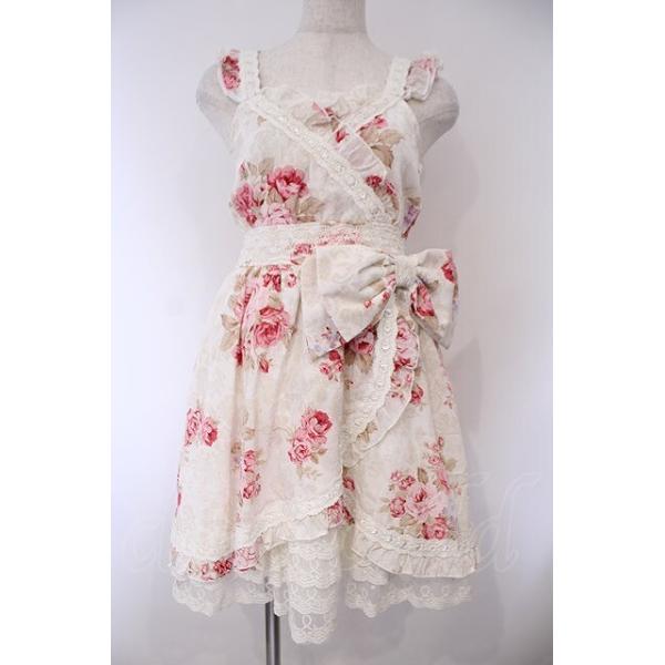 LIZ LISA / カシュクール着物風ワンピース F シロxピンク O-26-02-03