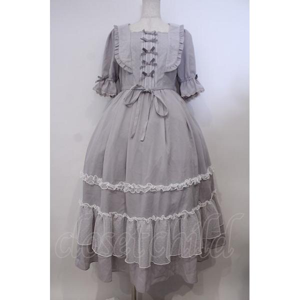 axes femme kawaii / プチリボンワンピース グレー O-26-01-31-048-AX